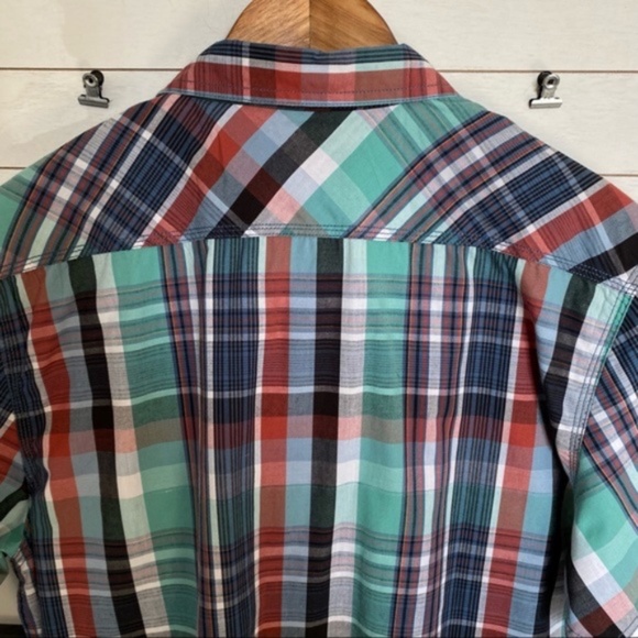 LEVI’S mens western bohemian boho plaid casual bottom down shirt size Large - Picture 8 of 10